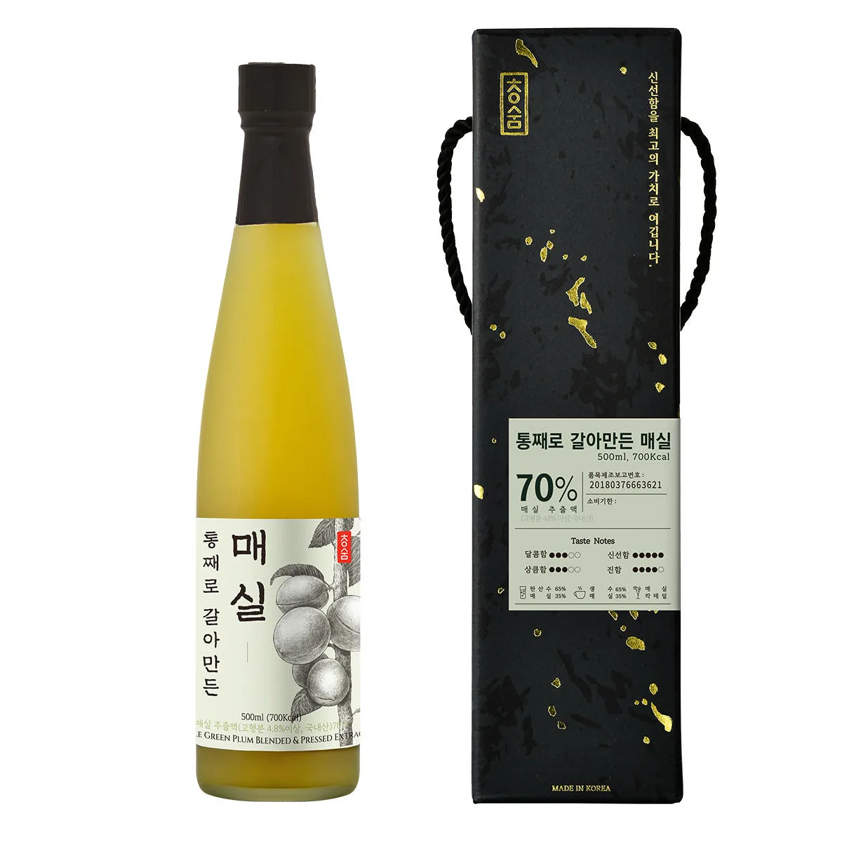 [청숨] 통째로 갈아만든 매실 500ml 선물세트 1호