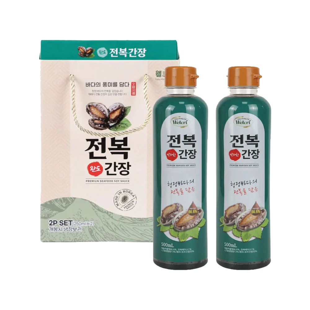 [웰크리] 완도 전복간장 500ml 2P세트