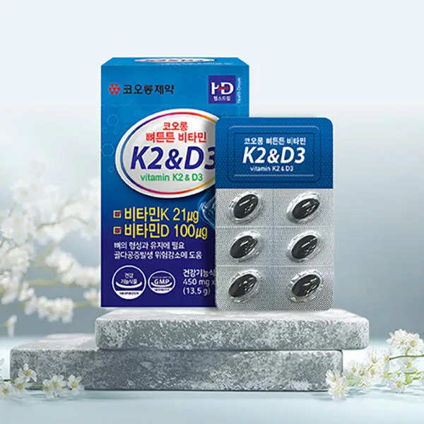 [코오롱제약] 뼈튼튼비타민K2&D3 450mg x 30캡슐