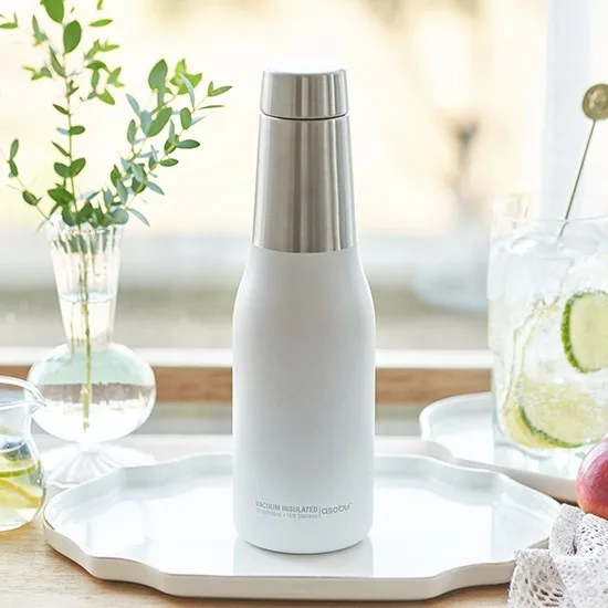 [아소부] 스텐 진공 보온보냉 텀블러 600ml 오아시스 화이트