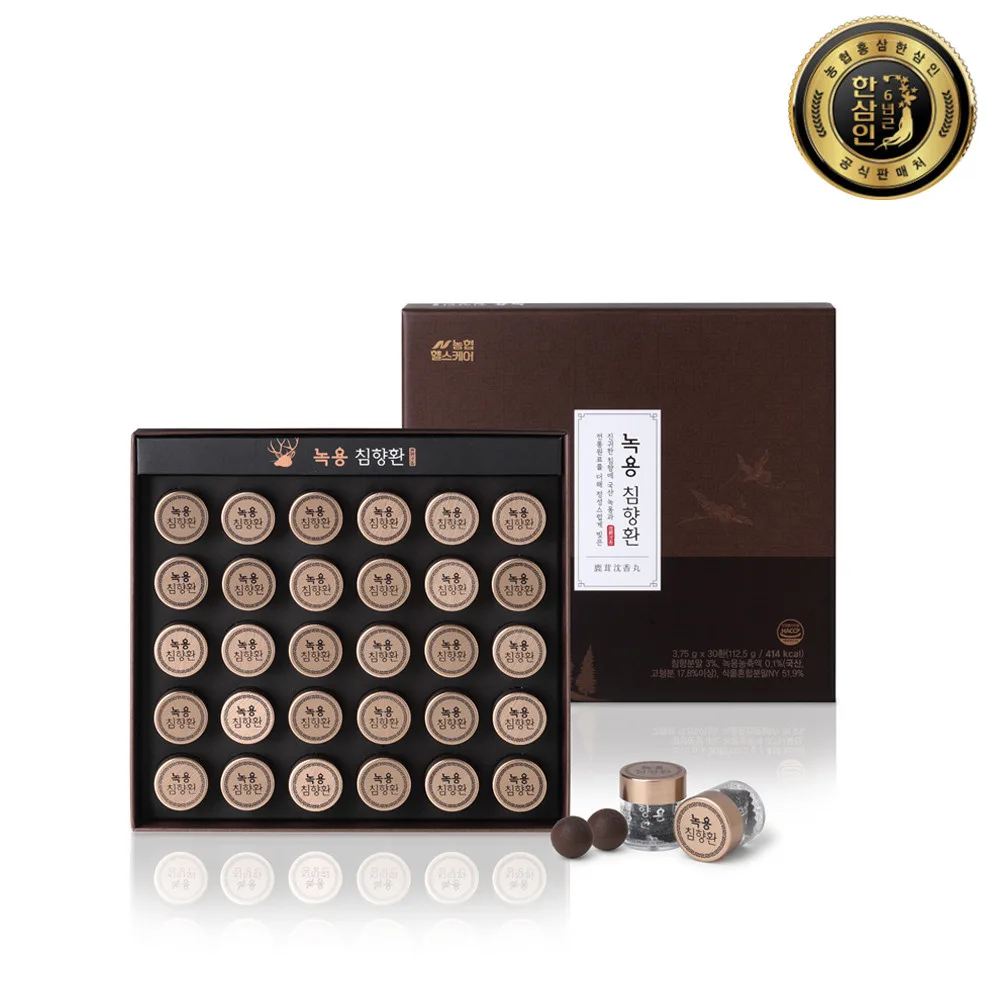 [농협홍삼 한삼인] 녹용침향환 3.75g × 30환+쇼핑백