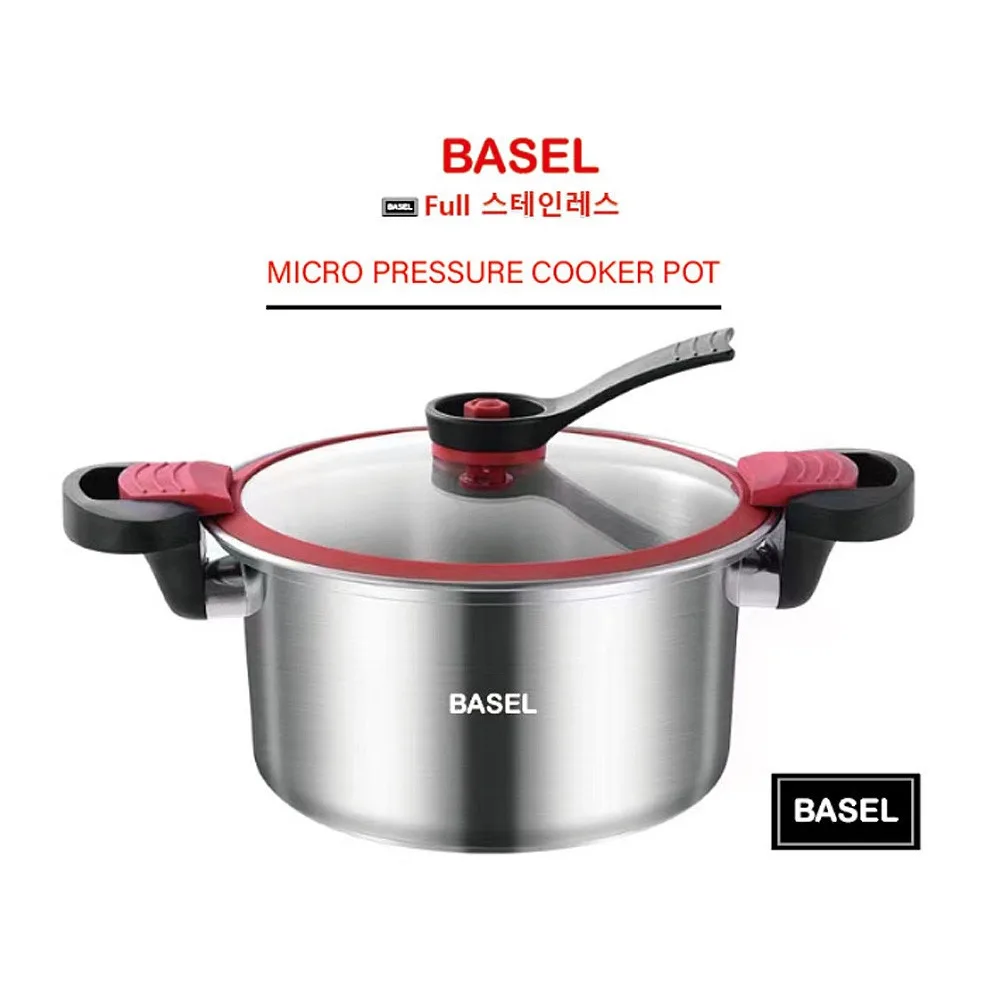 [바젤] 스테인레스 저압 진공냄비 찜냄비 양수냄비 5L