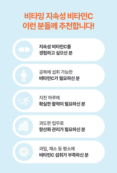 상품코드 : NY011 박하선 추천템! 비타잉 지속성 비타민C 30정