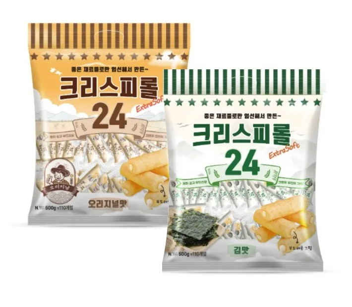 24가지 진짜 곡물 크리스피롤 오리지널/김맛 500g