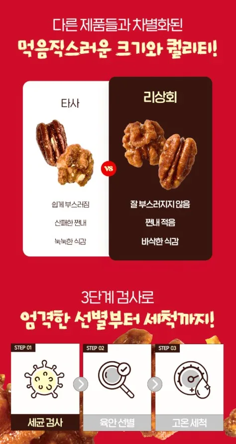 상품코드 : LVT001 리상회 달콤 크리스피 똑똑 호두정과