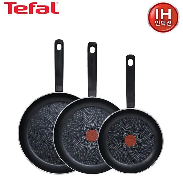 [테팔] 퍼펙트 쿠킹 다크 인덕션 프라이팬 24cm+28cm+30cm