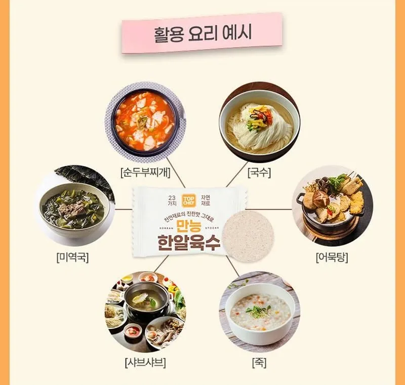 상품코드 : UB048 [탑셰프] 만능한알육수 구포국수 2P(3종) 랜덤발송