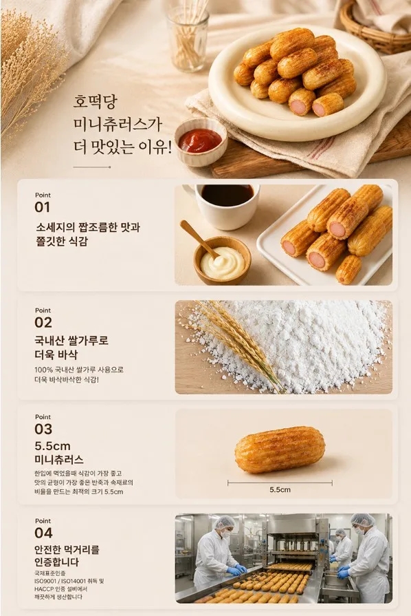 상품코드 : BSC005 호떡당 커스터드 미니츄러스 400g