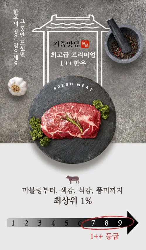 상품코드 : H3924 [기품맛담] 한우 1++ 프리미엄 양념불고기 선물세트 600g