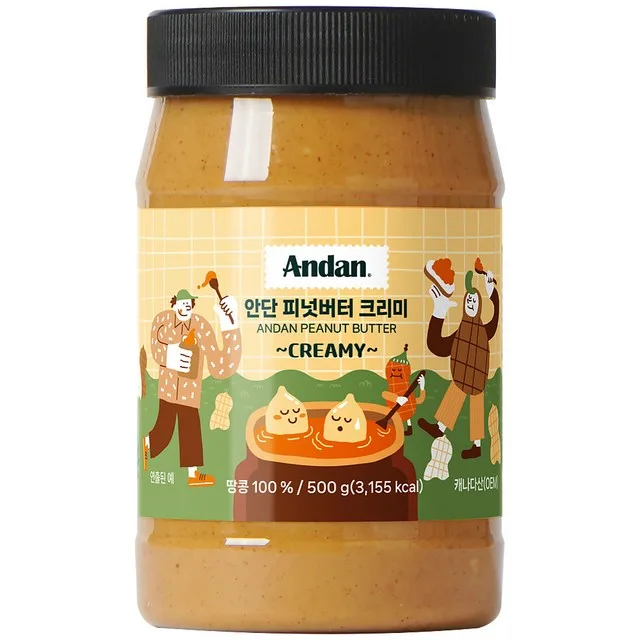 안단잼 2세대 피넛버터 크리미 500g